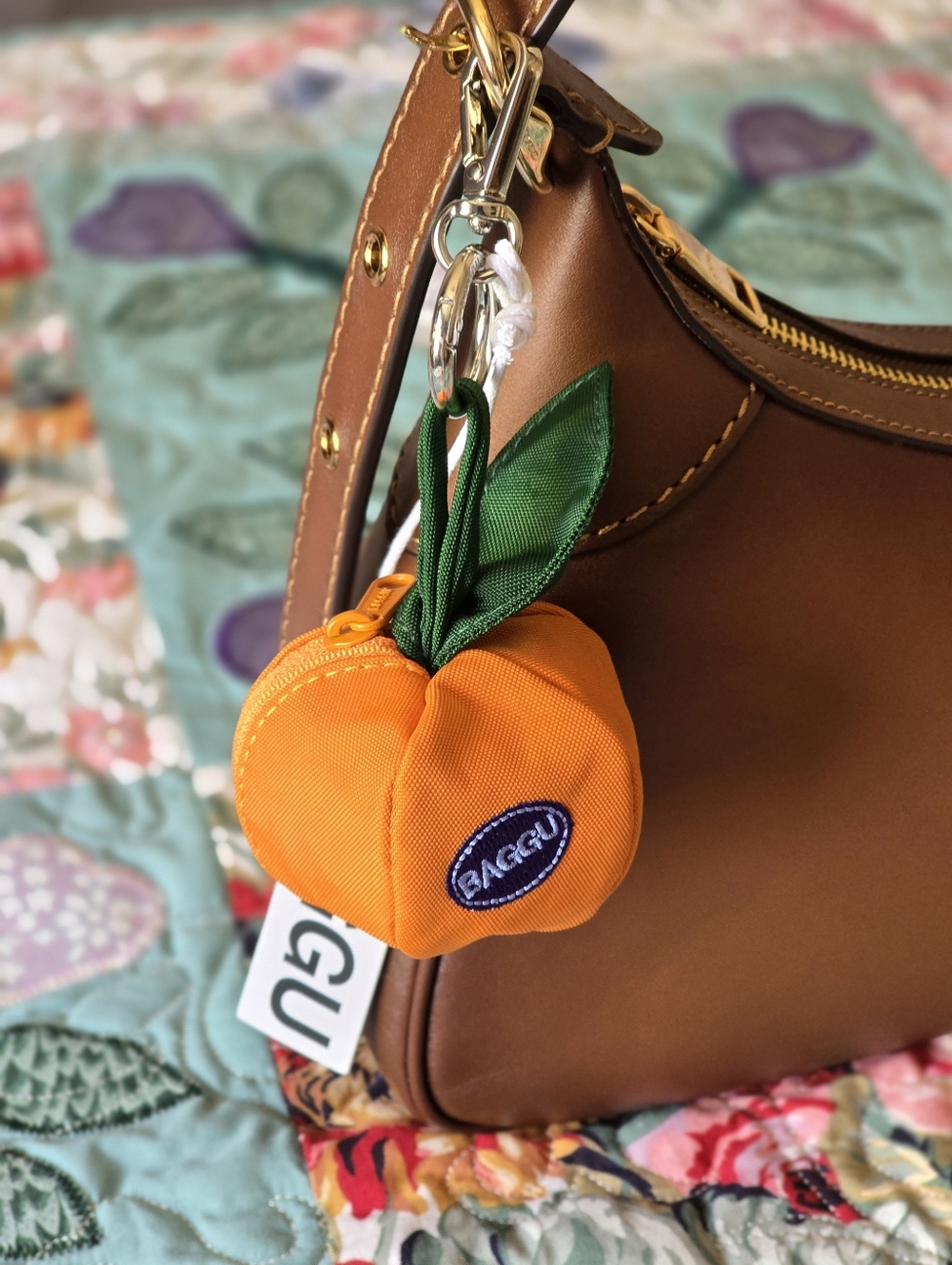 *NWT* BAGGU Mandarin Bag Charm, Baggu Orange Pouch Bag Charm - Picture 2 of 11